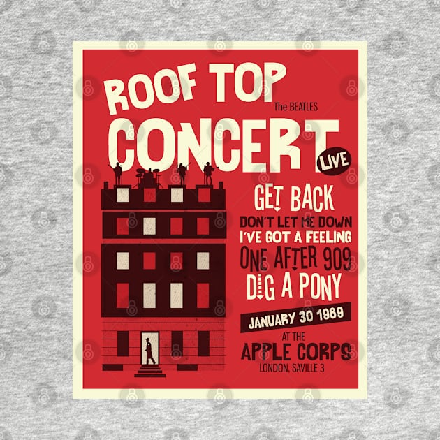 Roof top concert red by chillstudio